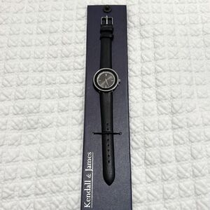 Kendall & James Ladies Watch in Black, Stainless Steel and Rhinestones